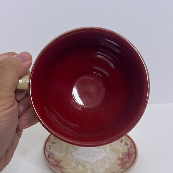 Harry Potter Marauder's Map Teacup & Saucer 12oz "I Solemnly Swear" No Box - Picture 5 of 8